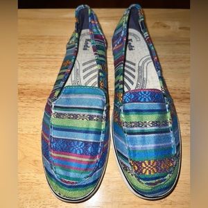 Women’s “Keds” Multi Color Slip Ons Size 8.5